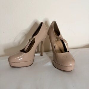 New Look Beige Patent Heels